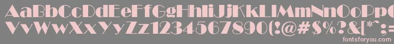 GabroadwayNormalRegular Font – Pink Fonts on Gray Background