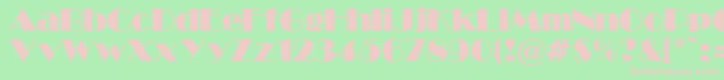 GabroadwayNormalRegular Font – Pink Fonts on Green Background