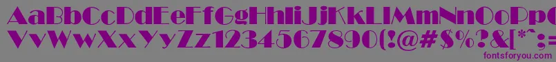 GabroadwayNormalRegular Font – Purple Fonts on Gray Background