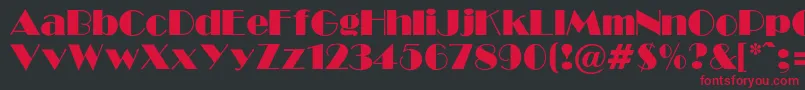 GabroadwayNormalRegular Font – Red Fonts on Black Background