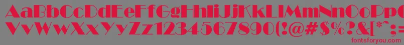 GabroadwayNormalRegular Font – Red Fonts on Gray Background