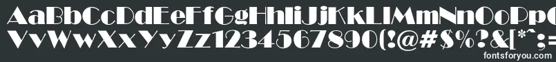 GabroadwayNormalRegular Font – White Fonts on Black Background