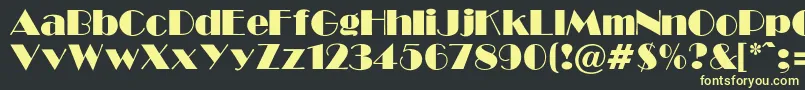 GabroadwayNormalRegular Font – Yellow Fonts on Black Background