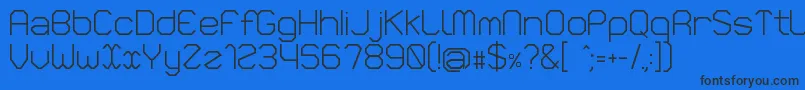 Vlobj Font – Black Fonts on Blue Background