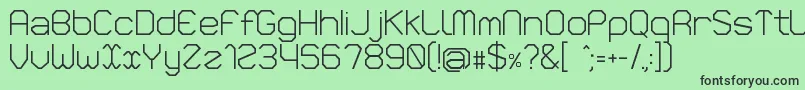 Vlobj Font – Black Fonts on Green Background