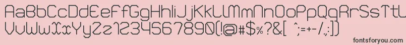 Vlobj Font – Black Fonts on Pink Background