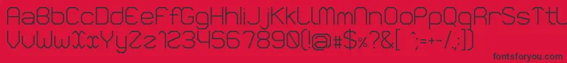 Vlobj Font – Black Fonts on Red Background