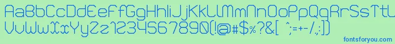Vlobj Font – Blue Fonts on Green Background