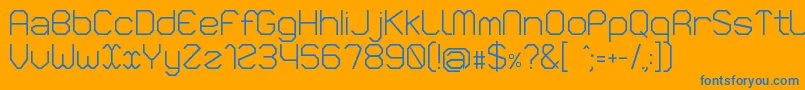 Vlobj Font – Blue Fonts on Orange Background