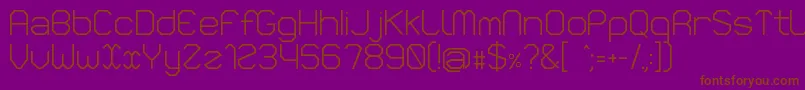 Vlobj Font – Brown Fonts on Purple Background