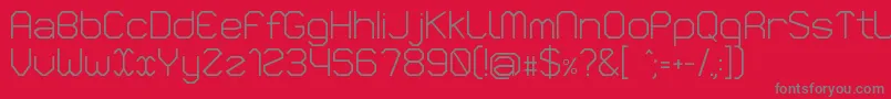 Vlobj Font – Gray Fonts on Red Background