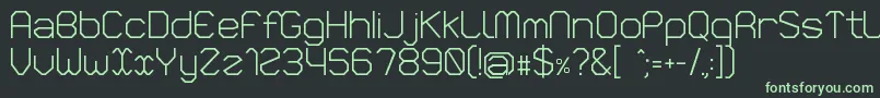 Vlobj Font – Green Fonts on Black Background