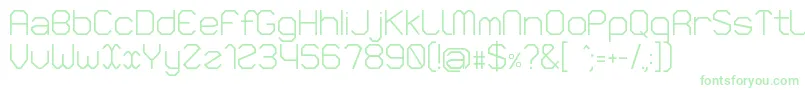 Vlobj Font – Green Fonts on White Background