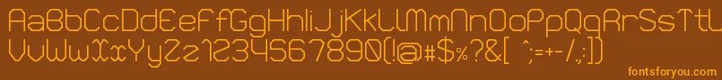 Vlobj Font – Orange Fonts on Brown Background