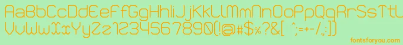 Vlobj Font – Orange Fonts on Green Background