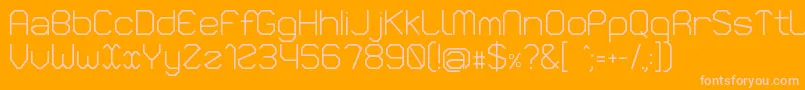 Vlobj Font – Pink Fonts on Orange Background