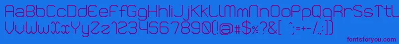 Vlobj Font – Purple Fonts on Blue Background