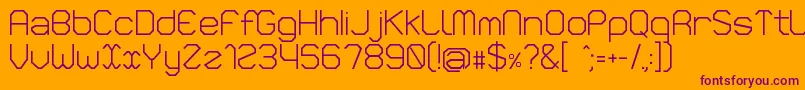 Vlobj Font – Purple Fonts on Orange Background