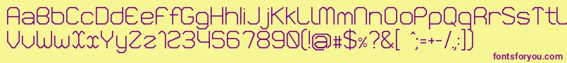 Vlobj Font – Purple Fonts on Yellow Background