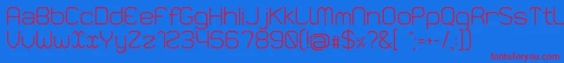 Vlobj Font – Red Fonts on Blue Background