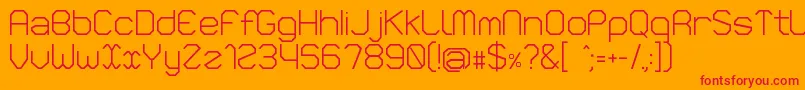 Vlobj Font – Red Fonts on Orange Background