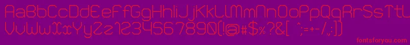 Vlobj Font – Red Fonts on Purple Background