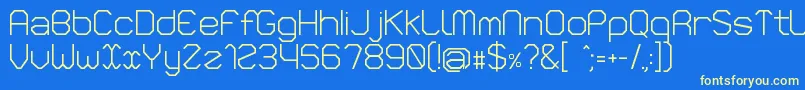 Vlobj Font – Yellow Fonts on Blue Background