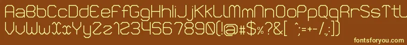 Vlobj Font – Yellow Fonts on Brown Background