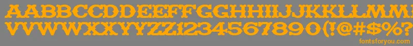 Madft Font – Orange Fonts on Gray Background