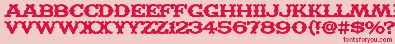 フォントMadft – ピンクの背景に赤い文字