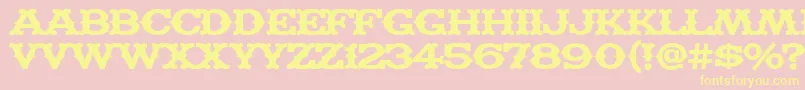 Madft Font – Yellow Fonts on Pink Background