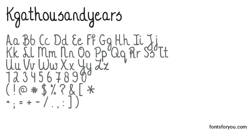Kgathousandyears Font – alphabet, numbers, special characters