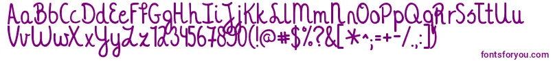 Kgathousandyears Font – Purple Fonts on White Background