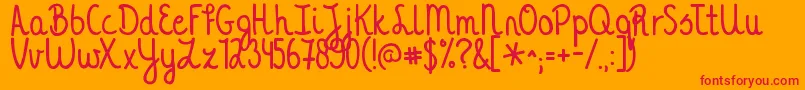 Kgathousandyears Font – Red Fonts on Orange Background