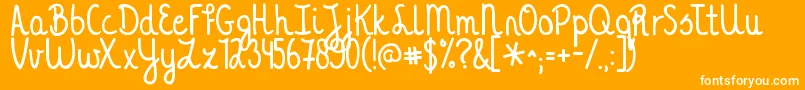 Kgathousandyears Font – White Fonts on Orange Background