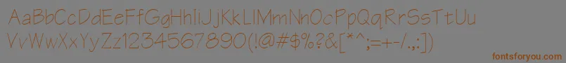 ErArchitectMac Font – Brown Fonts on Gray Background