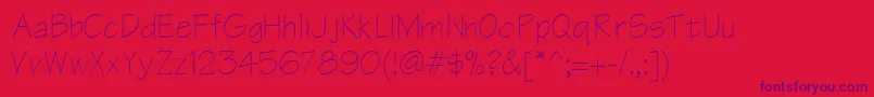 ErArchitectMac Font – Purple Fonts on Red Background