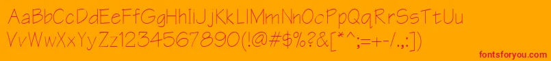 ErArchitectMac Font – Red Fonts on Orange Background