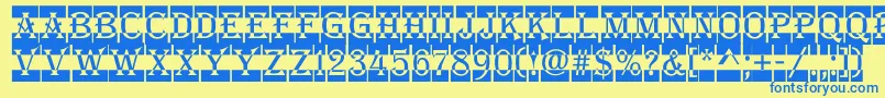 Algeri7 Font – Blue Fonts on Yellow Background