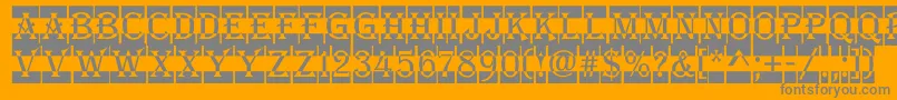 Algeri7 Font – Gray Fonts on Orange Background