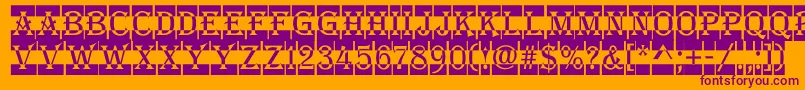 フォントAlgeri7 – オレンジの背景に紫のフォント