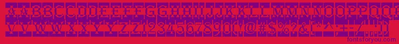 Algeri7 Font – Purple Fonts on Red Background