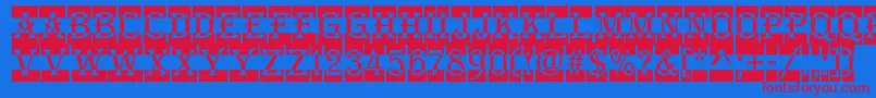 フォントAlgeri7 – 赤い文字の青い背景