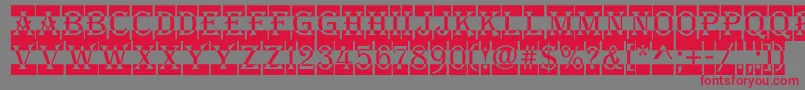 Algeri7 Font – Red Fonts on Gray Background