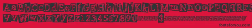 Punkevent Font – Black Fonts on Red Background