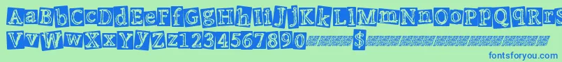 Punkevent Font – Blue Fonts on Green Background