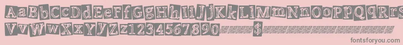 Punkevent Font – Gray Fonts on Pink Background