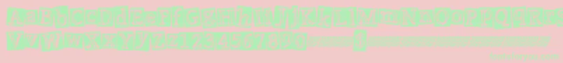 Punkevent Font – Green Fonts on Pink Background