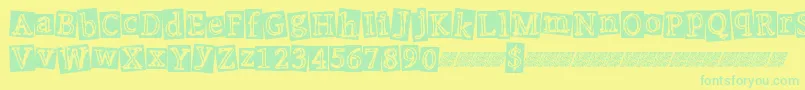 Punkevent Font – Green Fonts on Yellow Background