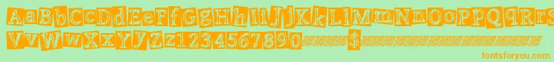 Punkevent Font – Orange Fonts on Green Background